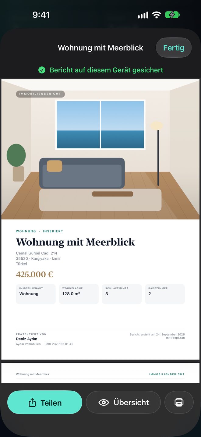PDFs sofort erstellen — Berichte im Broschürenstil direkt auf dem Gerät